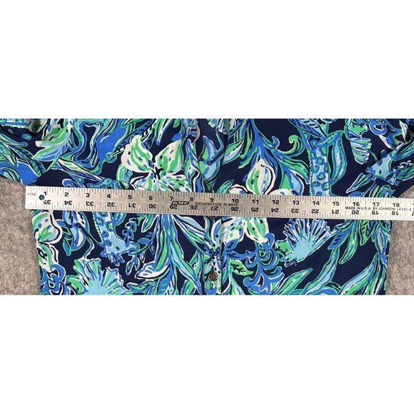 Lilly Pulitzer Maritza Top Women’s XXS Take It Or Leaf It Blouse Button Up READ - Picture 6 of 8